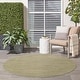 preview thumbnail 120 of 181, Nourison Essentials Solid Contemporary Indoor/Outdoor Area Rug 8' Round - Green/Gold