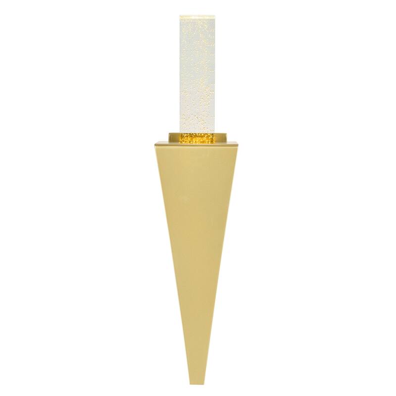 Catania Integrated LED 7in Black Wall Light - Satin Gold