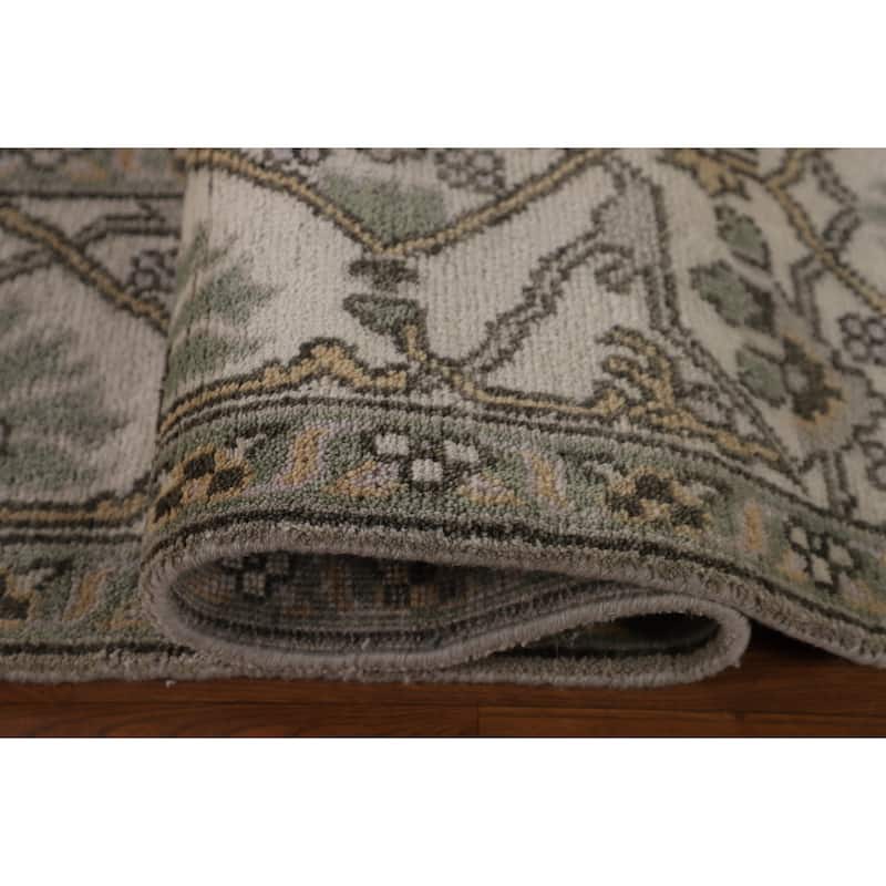 Al-Over Oushak Indian Area Rug Handmade Wool Carpet - 8'0"x 9'9"