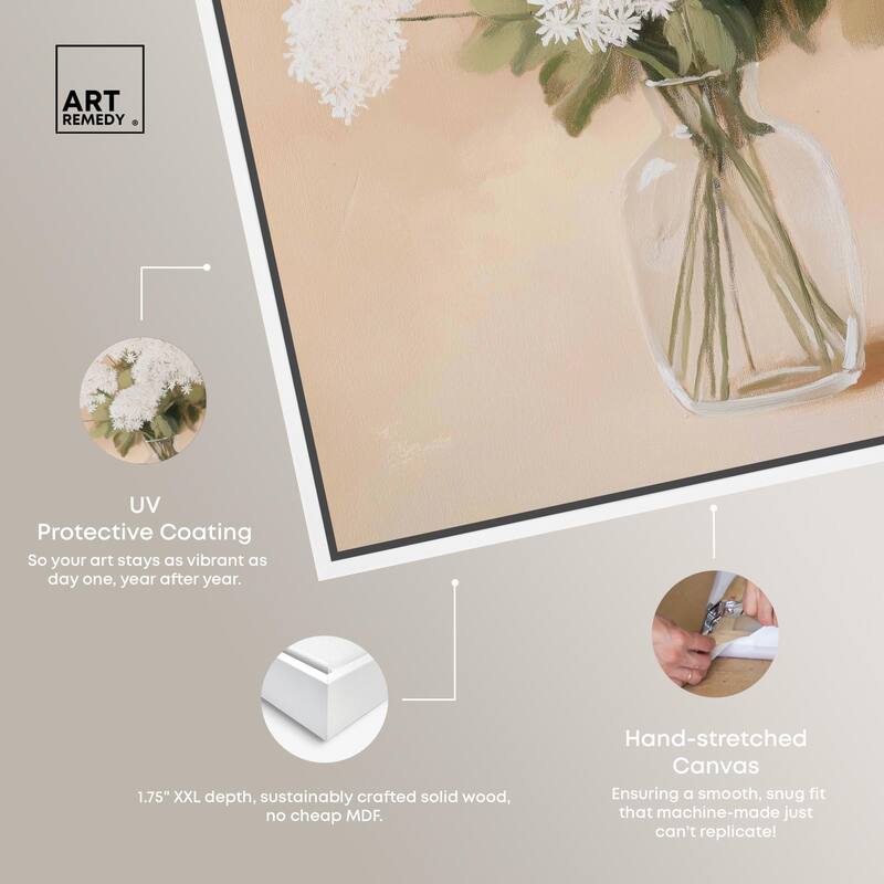 Lace in a Vase I Canvas by Art Remedy
