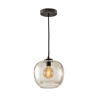 Adesso Smoked Glass Ceiling Pendant Light