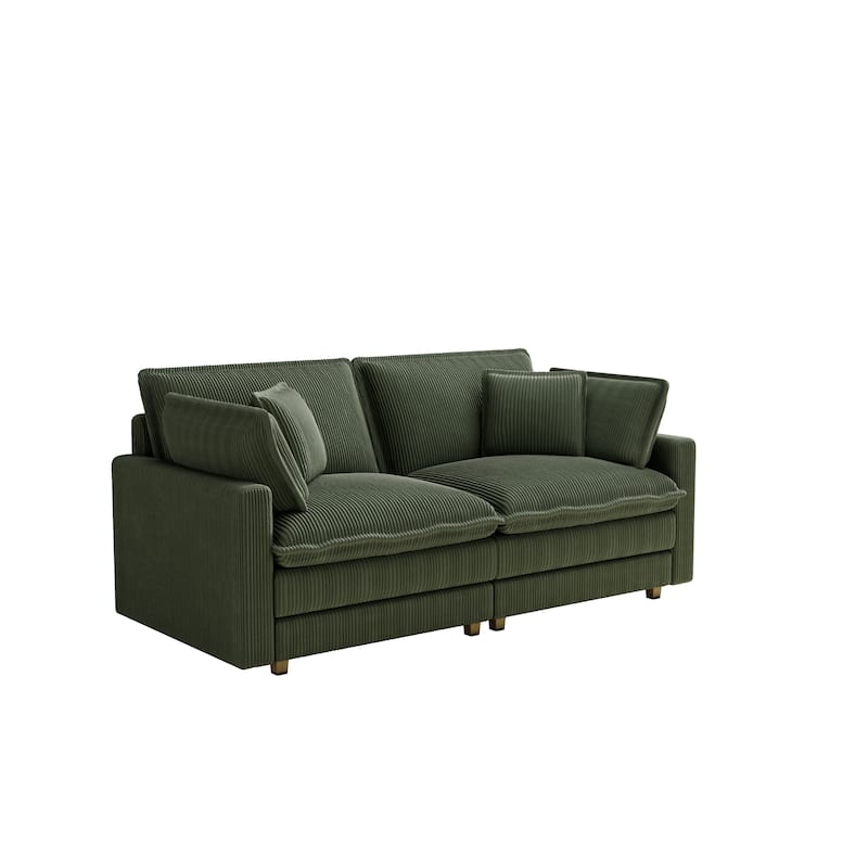 Modular Sectional Sofa,Deep Seat Couch for Living Room , 4 Pillow, Modern L-Shaped Sofa for Living Room Bedroom Apartmen