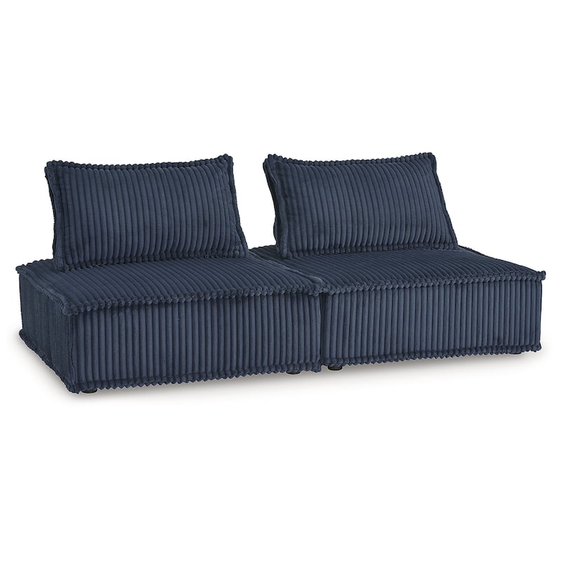 Signature Design by Ashley Bales Blue 2-Piece Modular Seating - 78" W x 39" D x 28" H