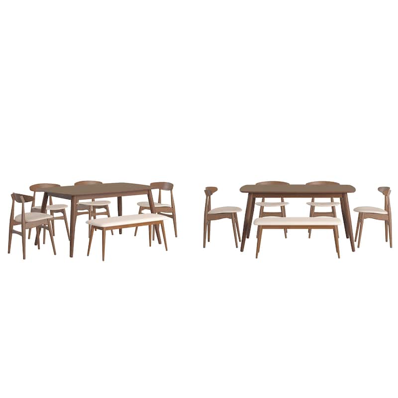 Ribe Mid-Century Modern Tapered Dining Set