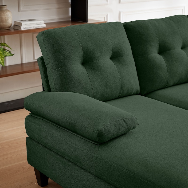 4 Seat U Shaped Sectional Sofa Couch with Double Chaise for Living Room