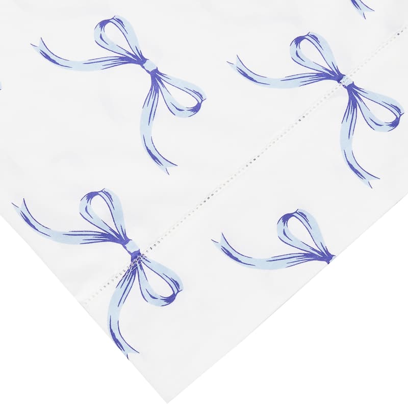 Gentle Ribbons Cotton Sheet Set Blue