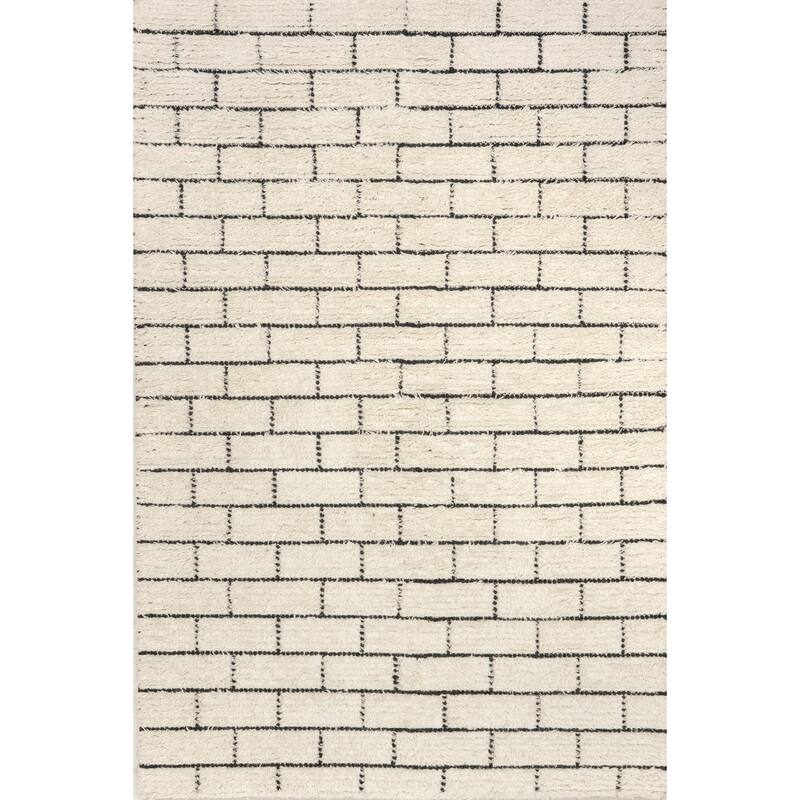 Nuloom Ariana Brick Pattern Wool Blend Area Rug