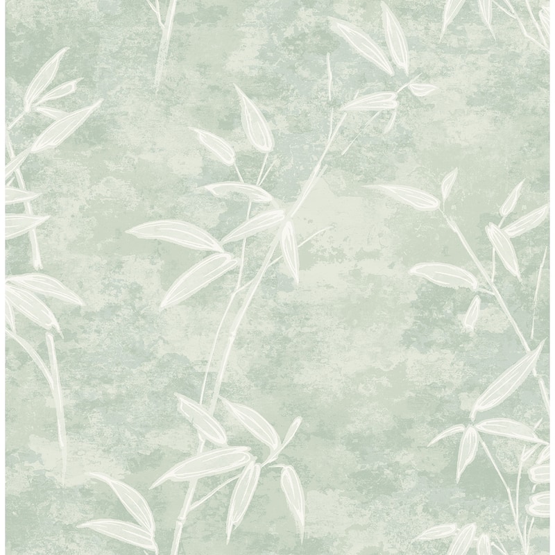 Seabrook Designs Honshu Bamboo Unpasted Wallpaper - 20.5 in. W x 33 ft. L - Seafoam