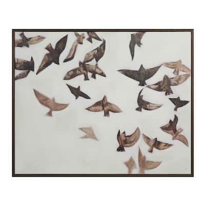 Busan 50" H x 40" W Canvas Art, White