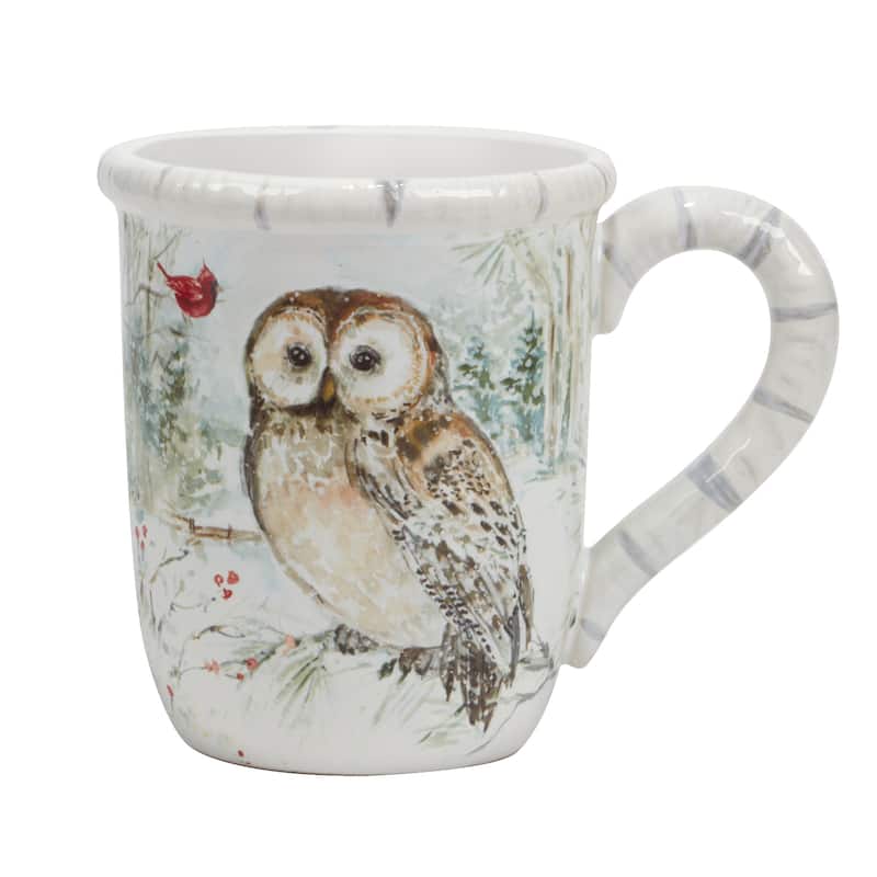 Certified International Winter's Walk 16 oz. Mugs, Set of 4