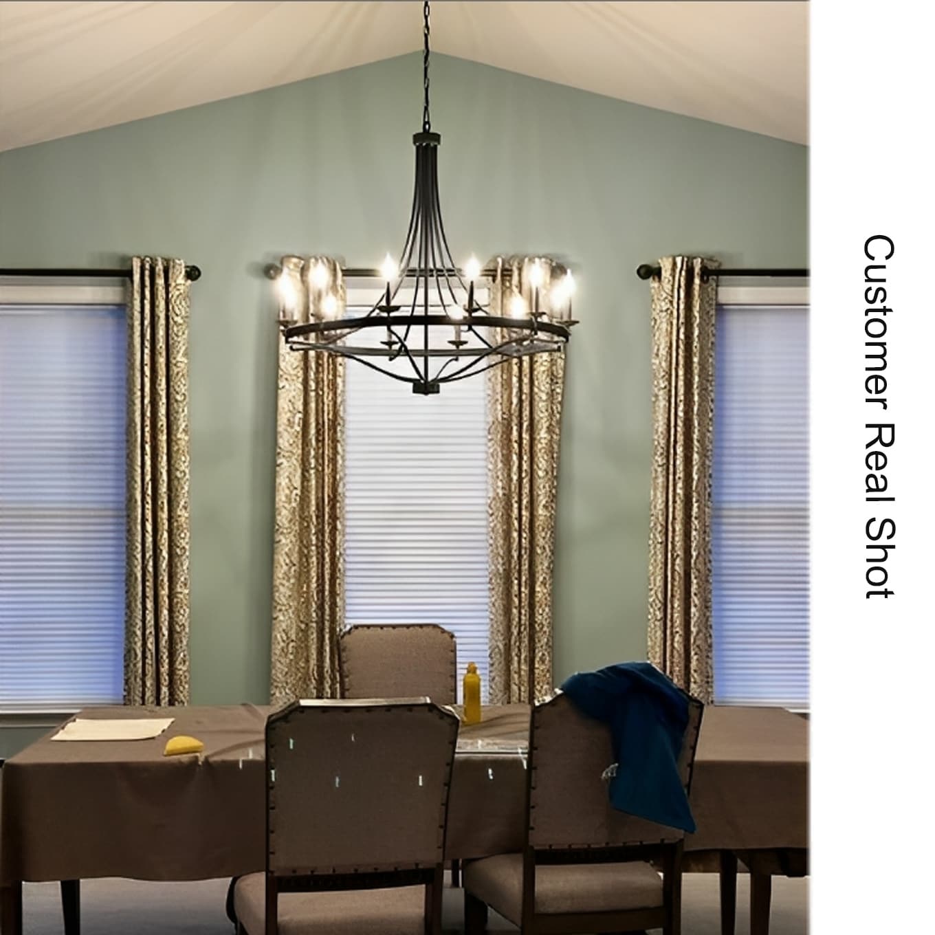 Fidenza 12-light Modern Farmhouse Empire Wagon Wheel-image