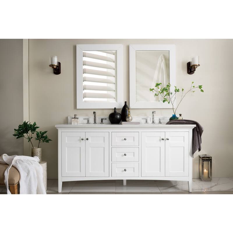 James Martin Vanities 527-V72-3WZ Palisades 72" Free Standing Double