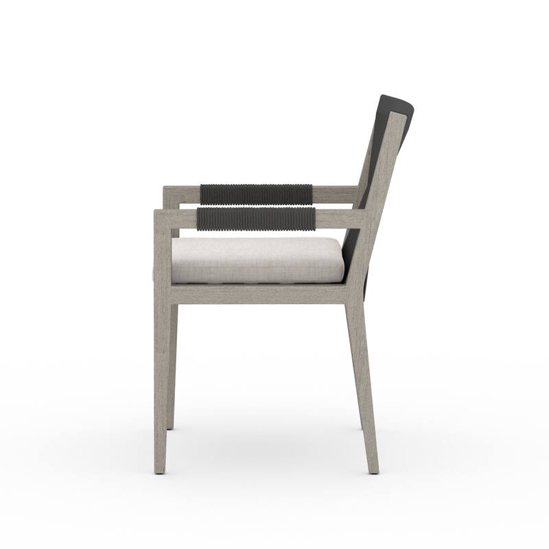 Atwood Outdoor Dining Armchair-Weathered Grey-FSC