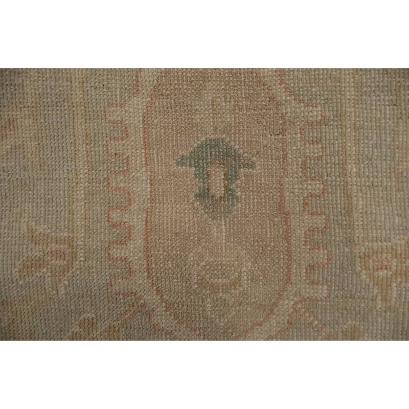 Hand Knotted Oriental 100% Wool Carpet Traditional All-Over Beige & Ivories Ziegler Area Rug - 12' 10'' X 12' 6''