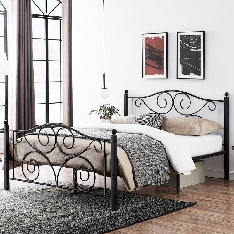 Taomika 3-Pieces Modern Bed Frame and Modern Nightstand Set