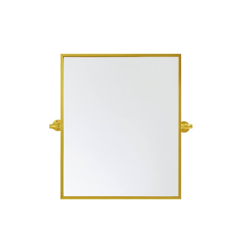 Indigo Home Rectangle Pivot Mirror - 20 x 24 - Gold