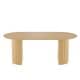 preview thumbnail 9 of 22, 79" Oval Solid Wood Dining Table Duble Pedestal Seats 6