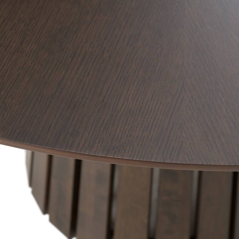 Modrest Weiss Mid-Century Modern Wenge Round Dining Table
