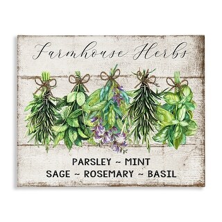 Stupell Vintage Farm Market Herbs Canvas Wall Art Design By Creatif ...