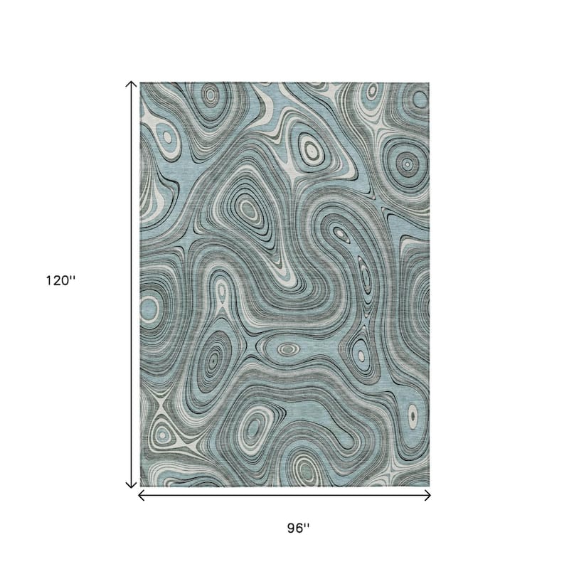 HomeRoots Geometric Transitional Rectangle Outdoor Rug