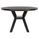 SAFAVIEH Couture Luis Round Wood Dining Table.