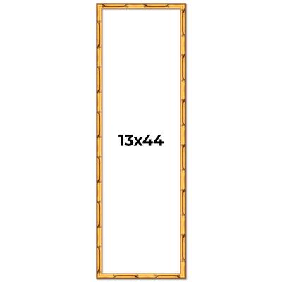 13x44 Frame Gold Bamboo Picture Frame Modern Photo Frame Includes UV Acrylic Shatter Guard Front Acid Free Foam Backing Board