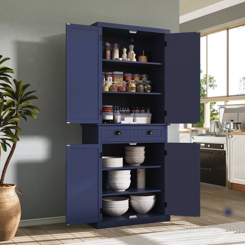 72" Kitchen Pantry with Large Drawer