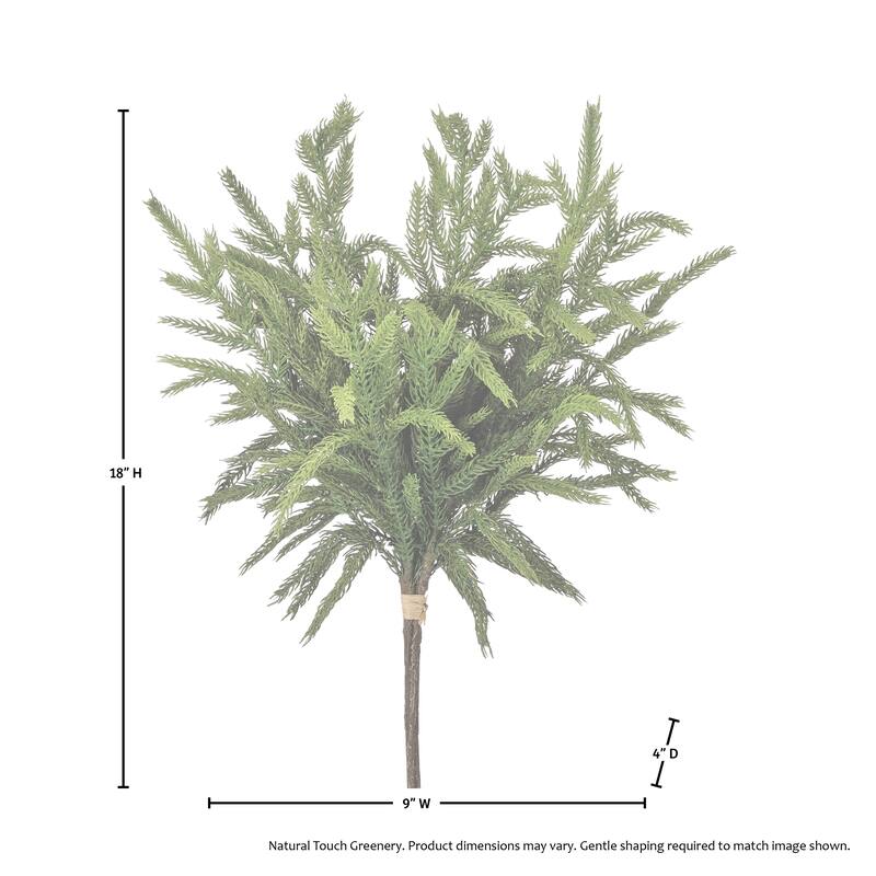 17" Real Touch Norfolk Pine Bundle Set of 2