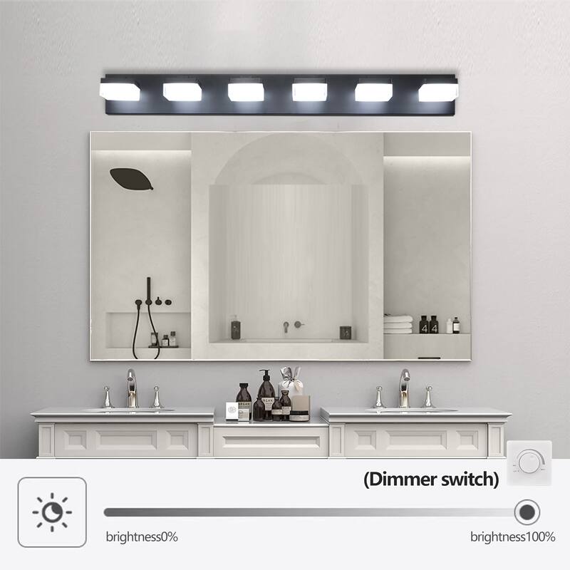 Modern 6Light LED Vanity Mirror Light Fixture For Bathrooms and Makeup