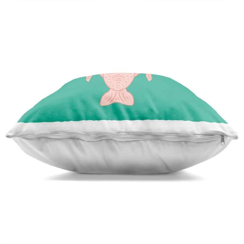 Stupell Minimal Pink & Green Lobster Decorative Printed Throw Pillow Design by Sazerelli Designs