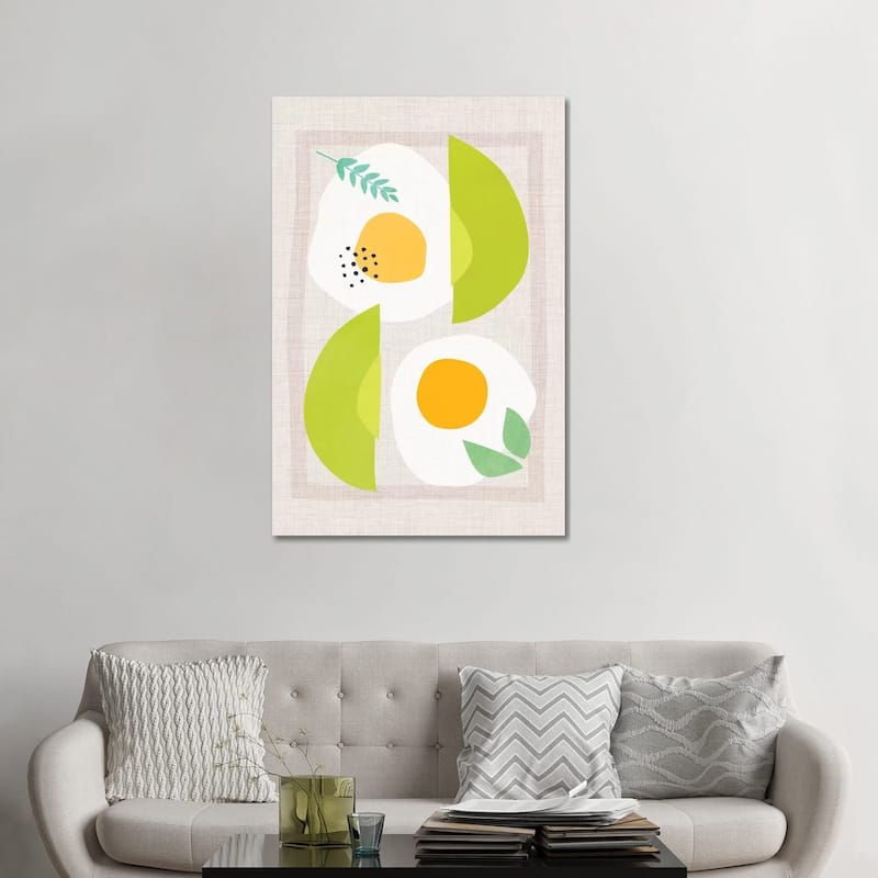 iCanvas "Avocado And Eggs" by Modern Tropical Canvas Print - 48x32x1.5