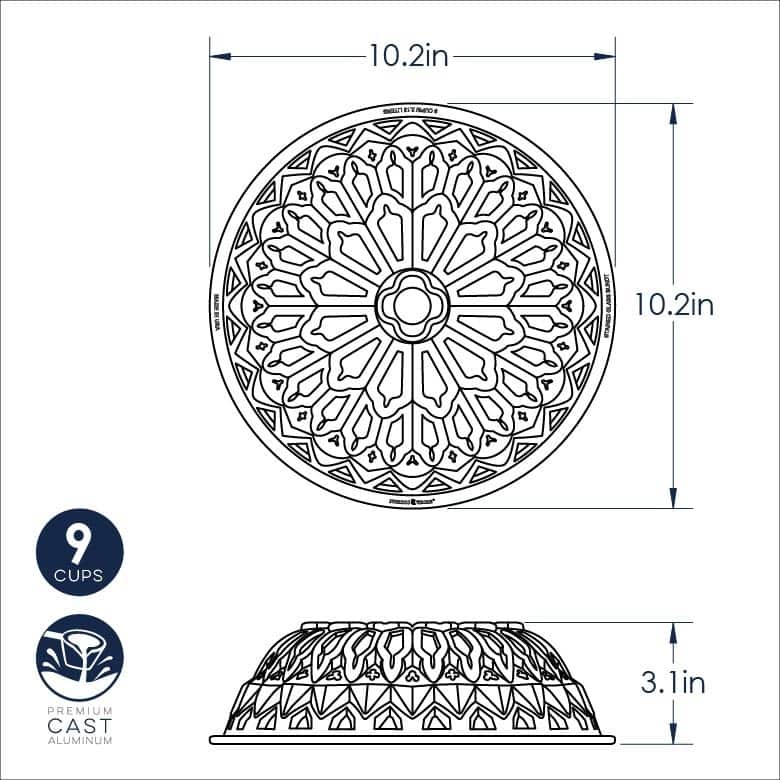 Nordic Ware Metallic Stained Glass Bundt Pan