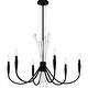 preview thumbnail 2 of 7, Cecily 6-Light Matte Black Chandelier