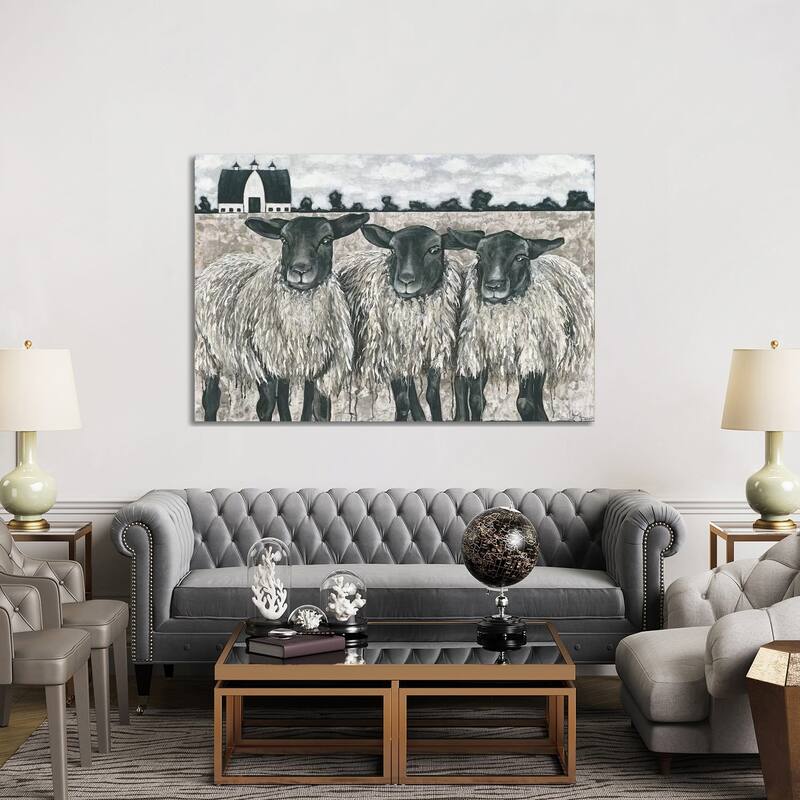iCanvas "Three Sheep" by Hollihocks Art Canvas Print