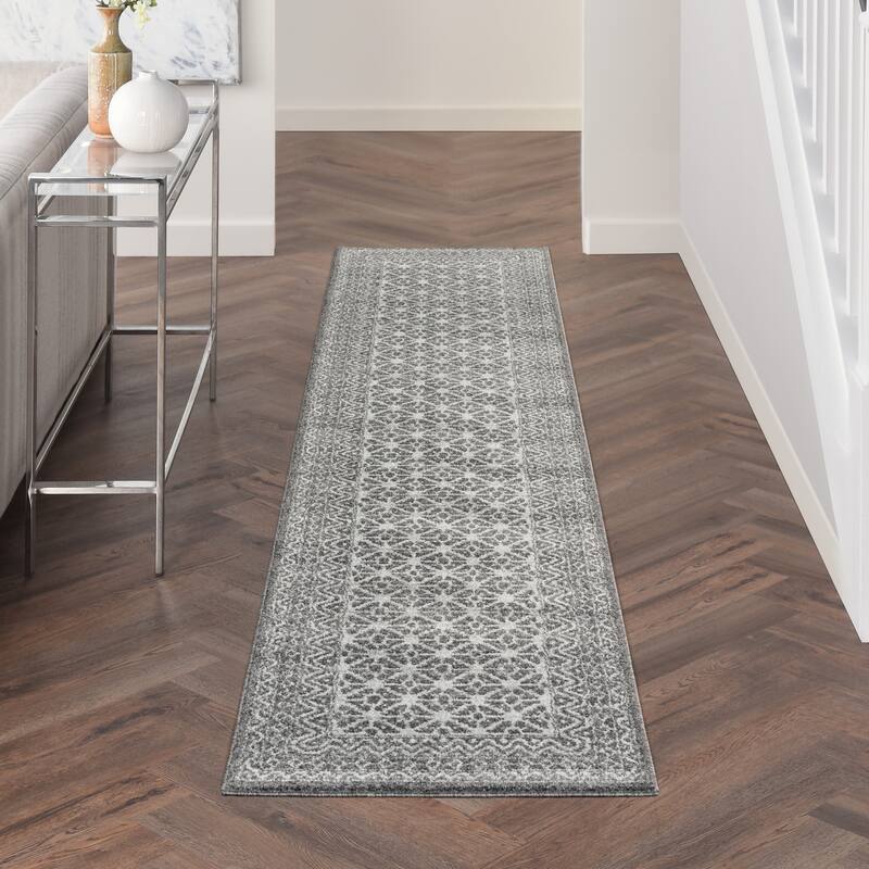 Carson Carrington Rantorp Moroccan Charcoal/Silver Area Rug