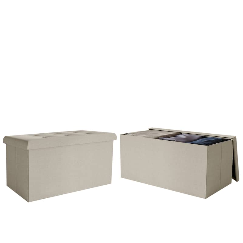 Florence Upholstered Folding Storage Bench