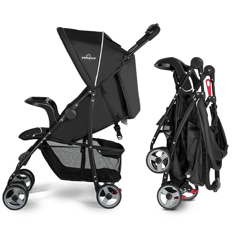 Costway Foldable Lightweight Baby Stroller Travel Pushchair 5-Point - See Details