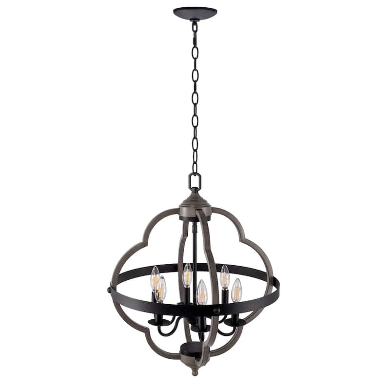 6 Light Unique/Statement Globe Accent Chandelier - 25.04"*19.85"*19.85"