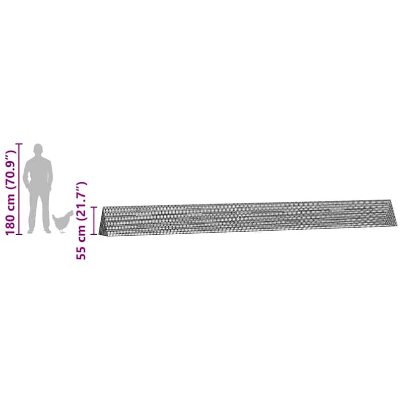 vidaXL Chicken Cage Silver in Galvanised Steel