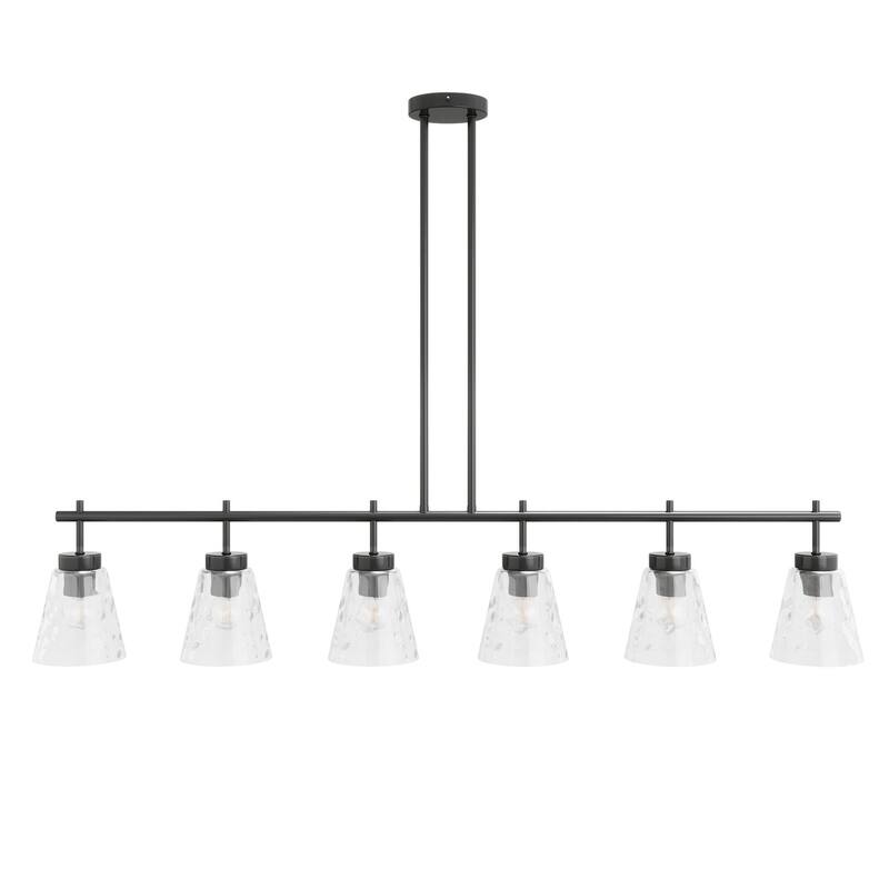Unique Clear Water Ripple Glass Chandelier for Kitchen Island
