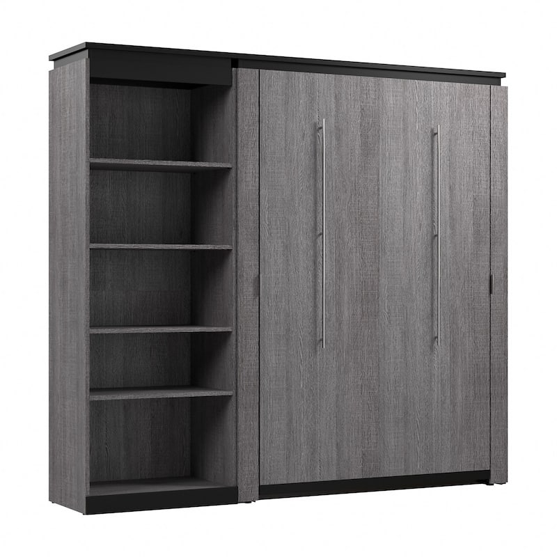 Orion Full Murphy Bed with Shelves (91W) by Bestar