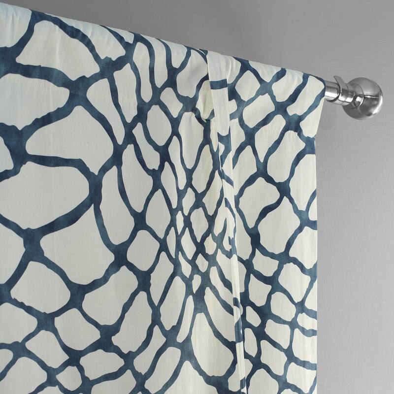 Exclusive Fabrics Ellis Printed Cotton Tie-Up Window Shade - 46 X 63