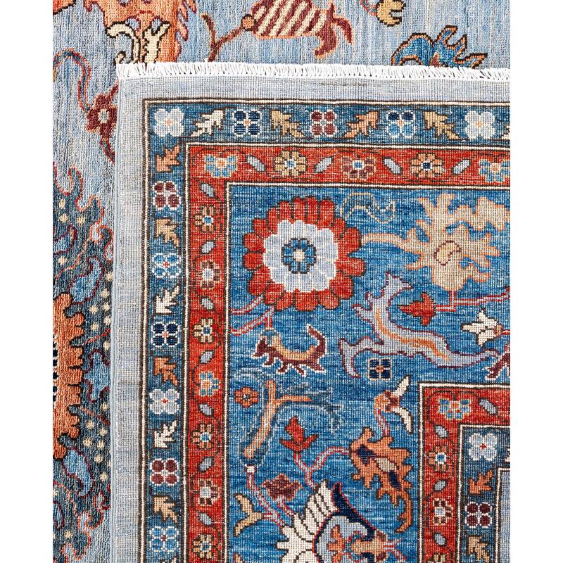 Serapi One-of-a-Kind Hand-Knotted Area Rug - Gray - 10' 0" x 13' 8"