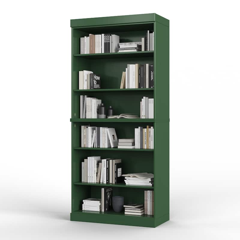 Palace Imports Solid Wood 6-Shelf Bookcase, Adjustable Shelves