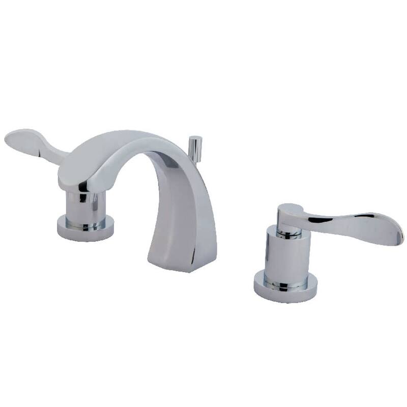 Kingston Brass NuWave 1.2 GPM Widespread Bathroom Faucet with Pop-Up - Polished Chrome