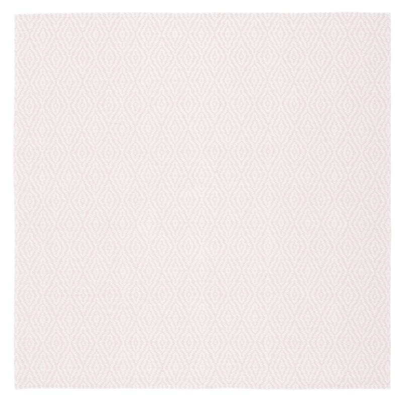 SAFAVIEH Augustine Canan Geometric Fringe Rug - 6'7" Square - Pink/Ivory