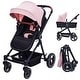 preview thumbnail 15 of 22, 2 in 1 Baby Stroller with Large Storage Basket Pink