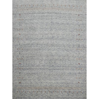 Hand Knotted Oriental 100% Wool Carpet Tribal Animal Pictorial Beige & Ivories Gabbeh Area Rug - 10' 0'' X 9' 8''