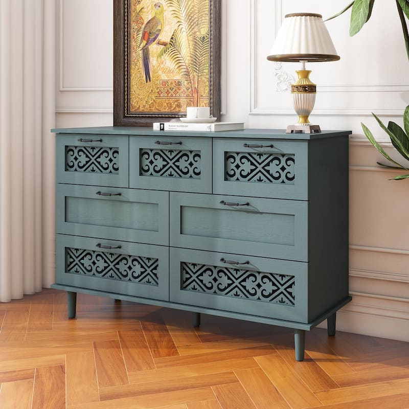 7 Drawer Cabinet American Furniture Suitable for Bedroom - N/A