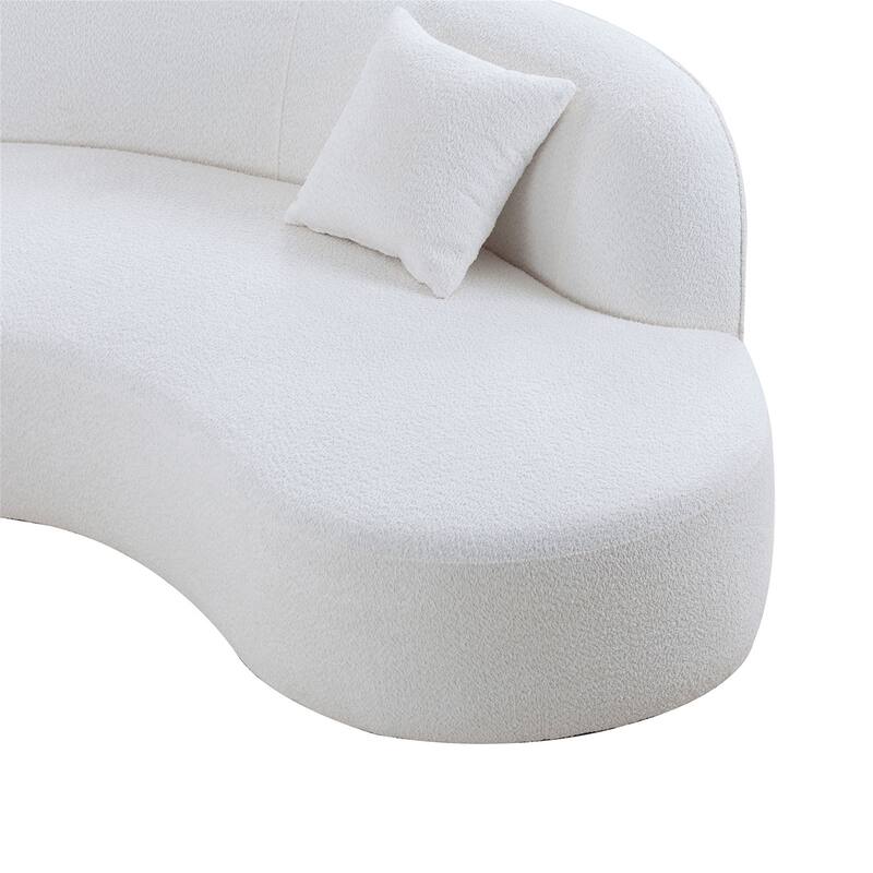 Modern Upholstery Curved Sofa, Right Hand Facing Sectional Sofa